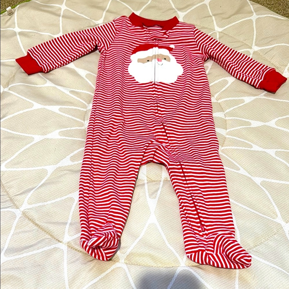 NWOT Red Striped Santa Kids One Piece
